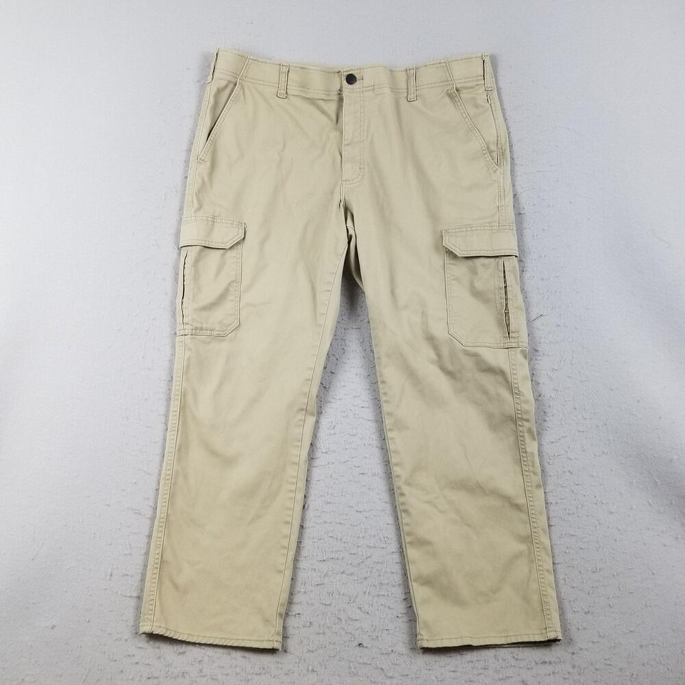 Lee Cargo Pants Mens 40x30 Khaki Extreme Comfort MVP Straight Fit Stretch Flex‎